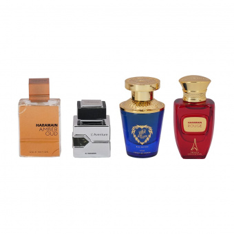 Набор Al Haramain Travel Exclusive AHP 2011-01 10мл * 4шт (Rouge, Amber Oud, L'Aventure, Azlan Bleu)